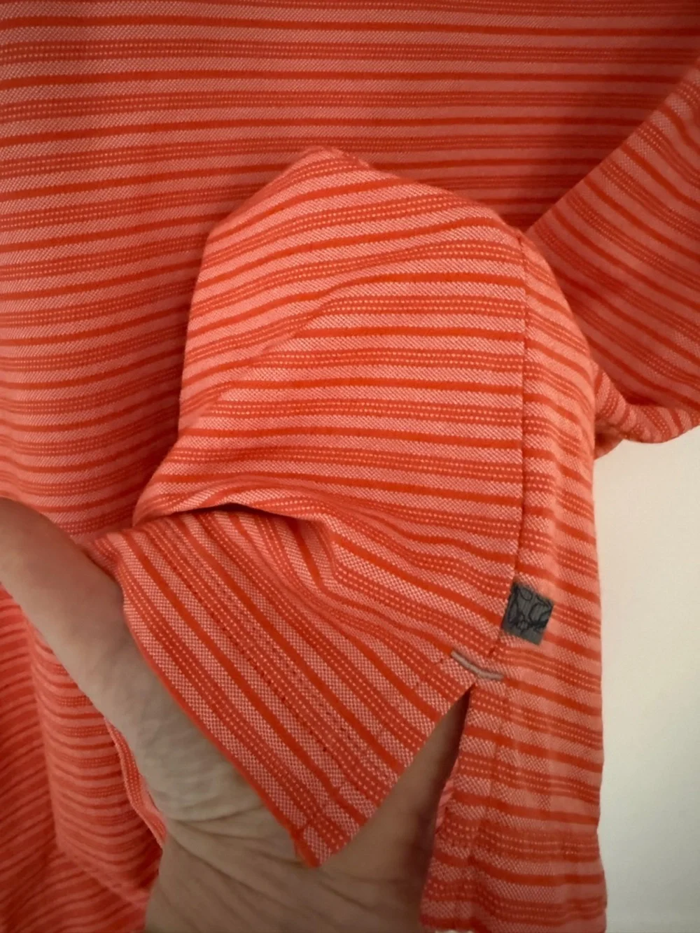 Tommy Bahama Chicago Bears Football Polo Shirt l Orange Stripe Knit Size Medium - Picture 8 of 10